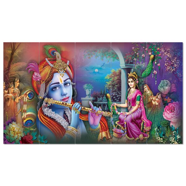 Set Of 5 Wooden Framed Wall Paintings