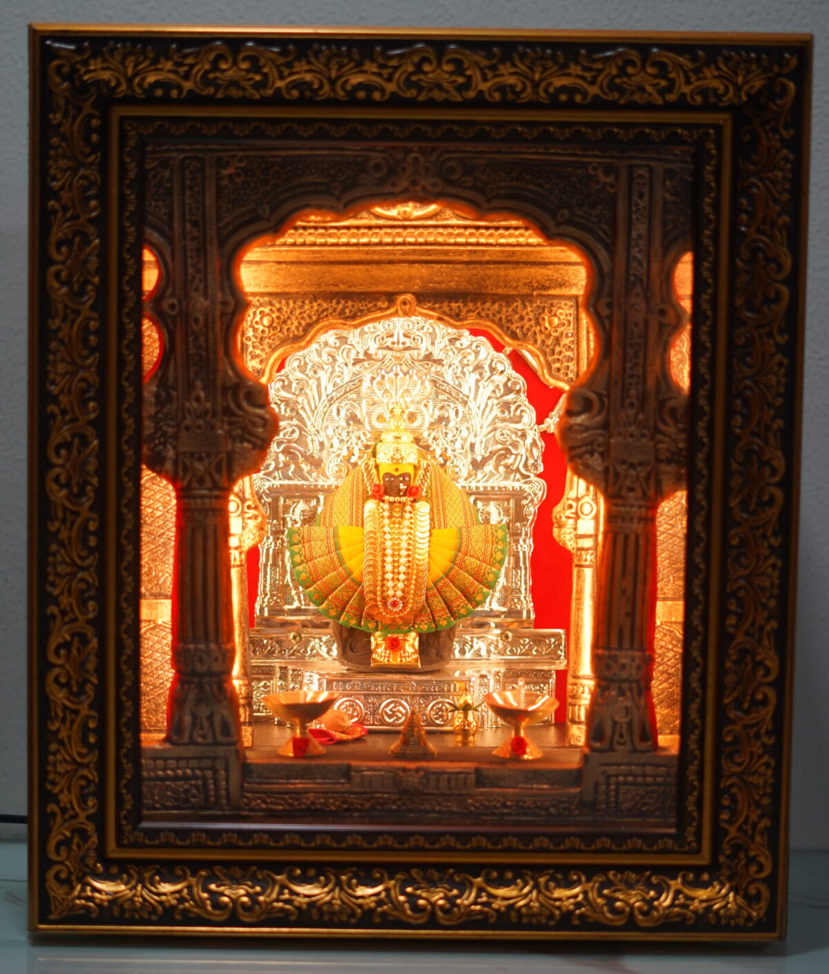 Mahalaxmi 3D Frame 18x20 | Yellow - Image 3