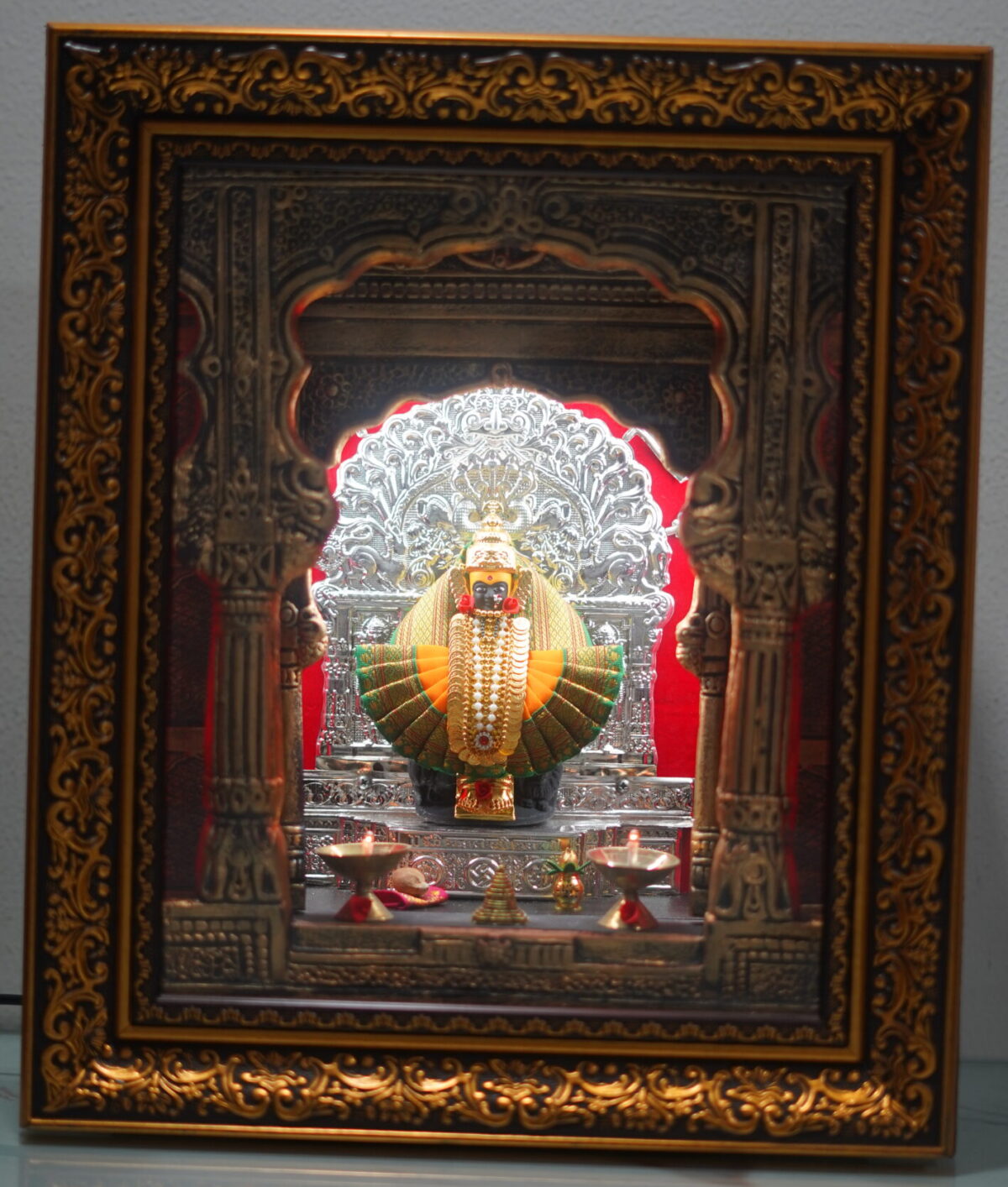 Mahalaxmi 3D Frame 18x20 | Yellow - Image 2